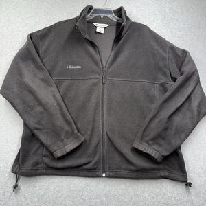 Columbia Men's XL Black Fleece Jacket Full Zip Casual Mid-Length